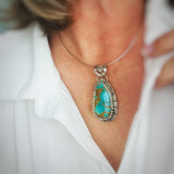 Arid Waters {Iron Maiden turquoise} Pendant