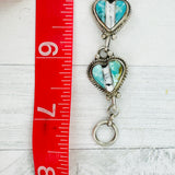 Heart Blue Moon & White Buffalo turquoise Link Bracelet